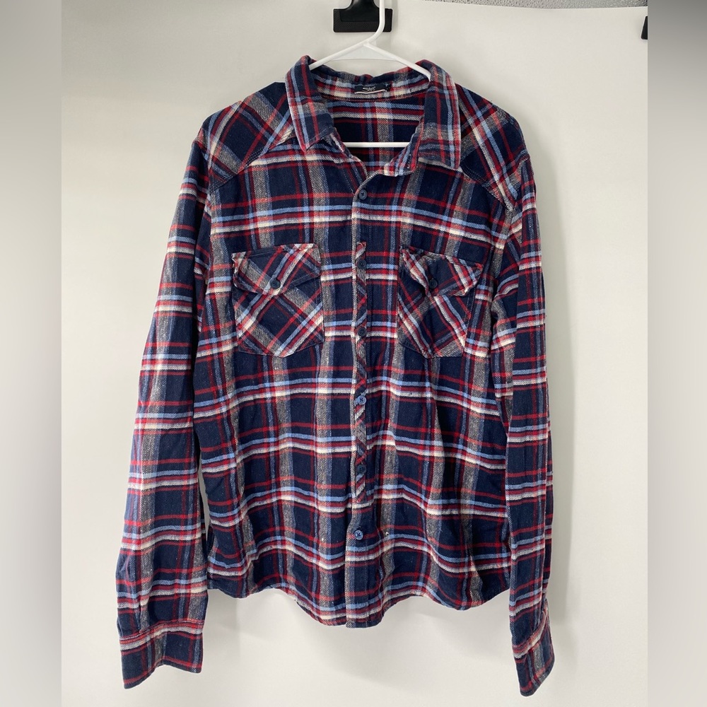Silver Jeans Co. Long Sleeve 100% Cotton Flannel Button Down Size L